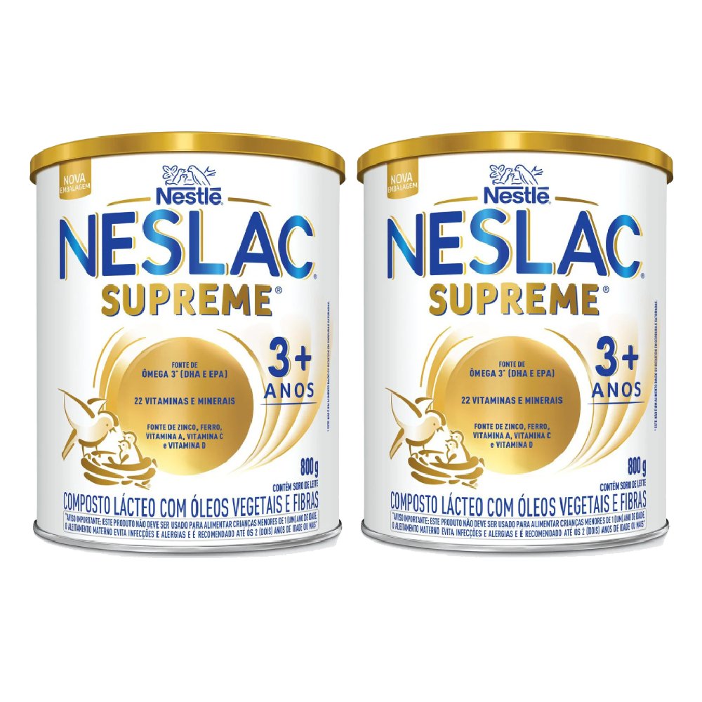 Kit Composto Lácteo Nestle Neslac Supreme 800g 2 Unidades