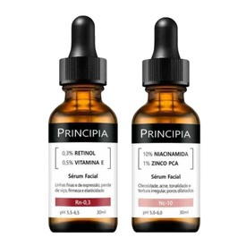 Kit Principia Sérum Facial Antiacne E Oleosidade Nc 10 Niacinamida 10% 30Ml + Sérum Facial Anti Idade Rn 0,3 Retinol 0,3% 30Ml