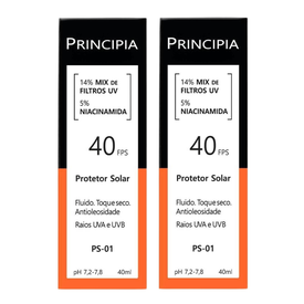 Kit Protetor Solar Facial Principia Ps-01 Fps40 40Ml 2 unidades