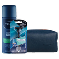 Kit Panvel Necéssaire Homem + Aparelho De Barbear 3 Lâminas Acqua Homem Com 1 Refil + Espuma Barbear Pele Sensível 200Ml