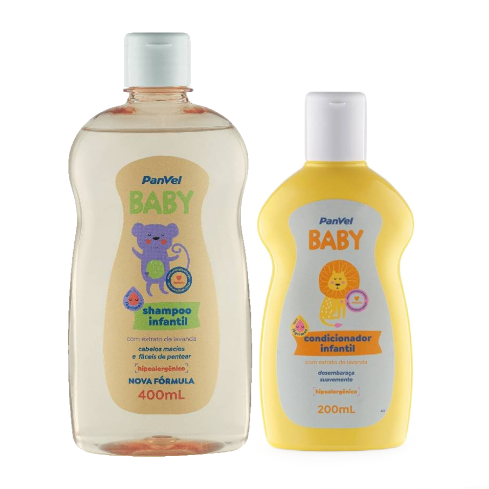 Kit Panvel Condicionador Infantil Baby 200ml + Shampoo Infantil Baby 400ml