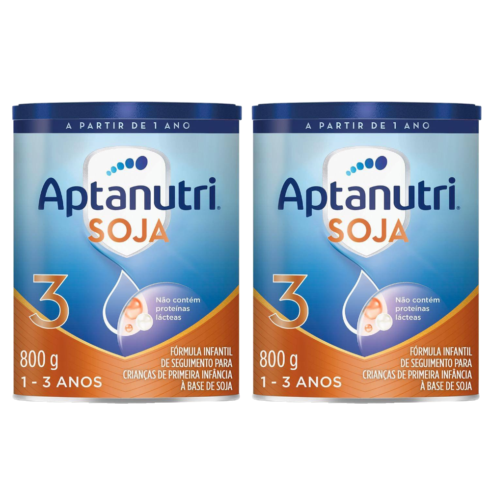 Kit Fórmula Infantil Aptanutri Soja 3 800g 2 Unidades