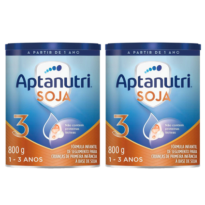 Kit Fórmula Infantil Aptanutri Soja 3 800G 2 unidades