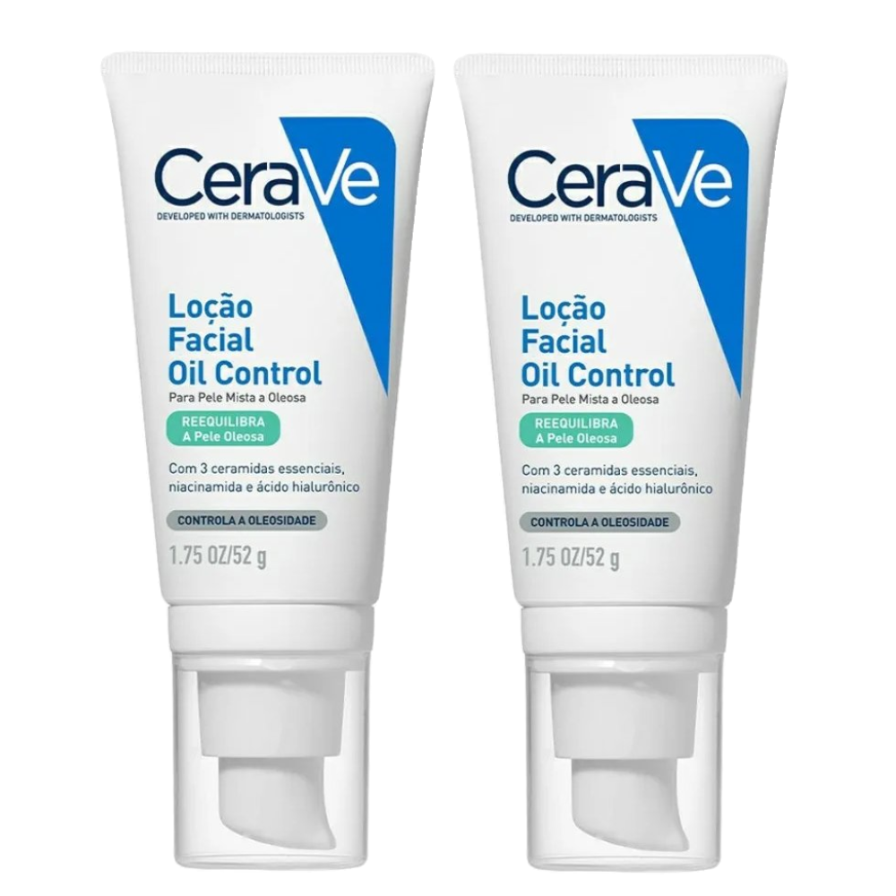 Kit Loção Hidratante Facial Cerave Oil Control 52g 2 Unidades
