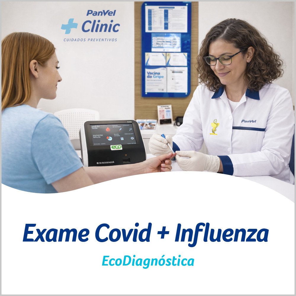 Exame Rápido Covid-19 + Influenza (gripe) Ecodiagnostica