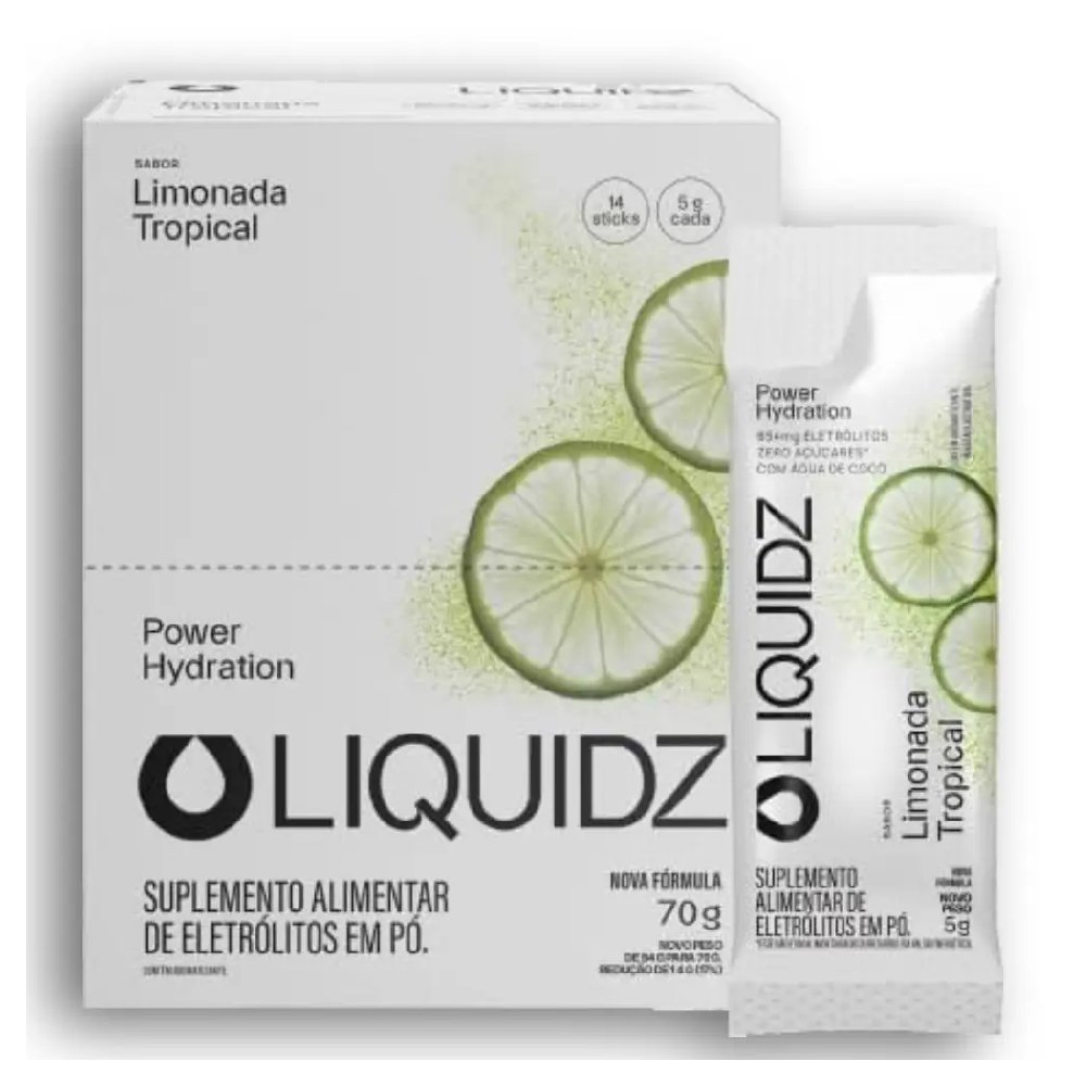 Kit Eletrólitos Liquidz Limonada Tropical 5g 14 Unidades