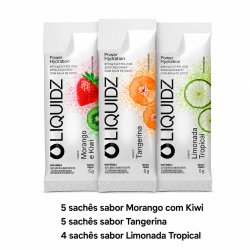 Kit Liquidz Eletrólitos Sabor Tangerina 5 Unidades + Sabor Morango E Kiwi 4 Unidades + Sabor Limonada Tropical 5 Unidades