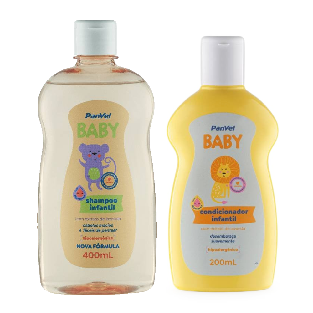 Kit Panvel Shampoo Infantil Baby 400ml + Condicionador Infantil Baby 200ml