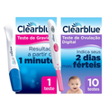 Kit Clearblue Teste De Gravidez Plus 1 Unidade + Teste De Ovulação Digital 10 Unidades