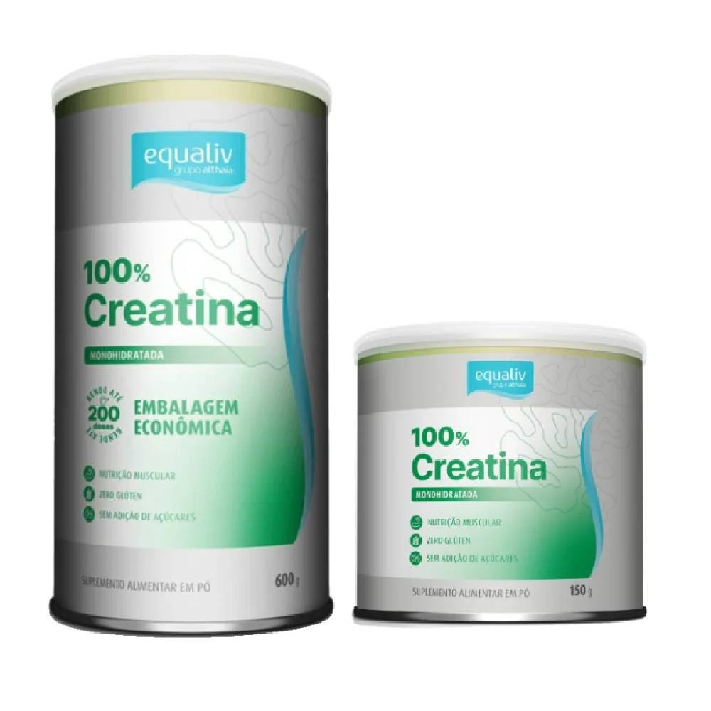 Kit Equaliv Creatina Monohidratada 600g Grátis Creatina Equaliv 150g