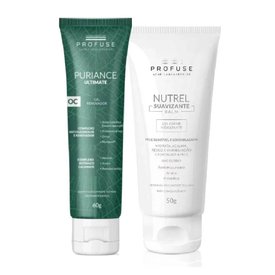 Kit Profuse Gel Creme Hidratante Nutrel Balm Peles Sensíveis 50g Grátis Gel Renovador Puriance Ultimate 60g
