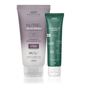 Kit Profuse Gel De Limpeza Facial Nutrel Sensitive 150ml Grátis Gel Renovador Puriance Ultimate 60g
