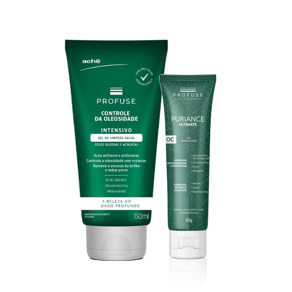 Kit Profuse Gel De Limpeza Facial Intensivo 150ml Grátis Gel Renovador Puriance Ultimate 60g