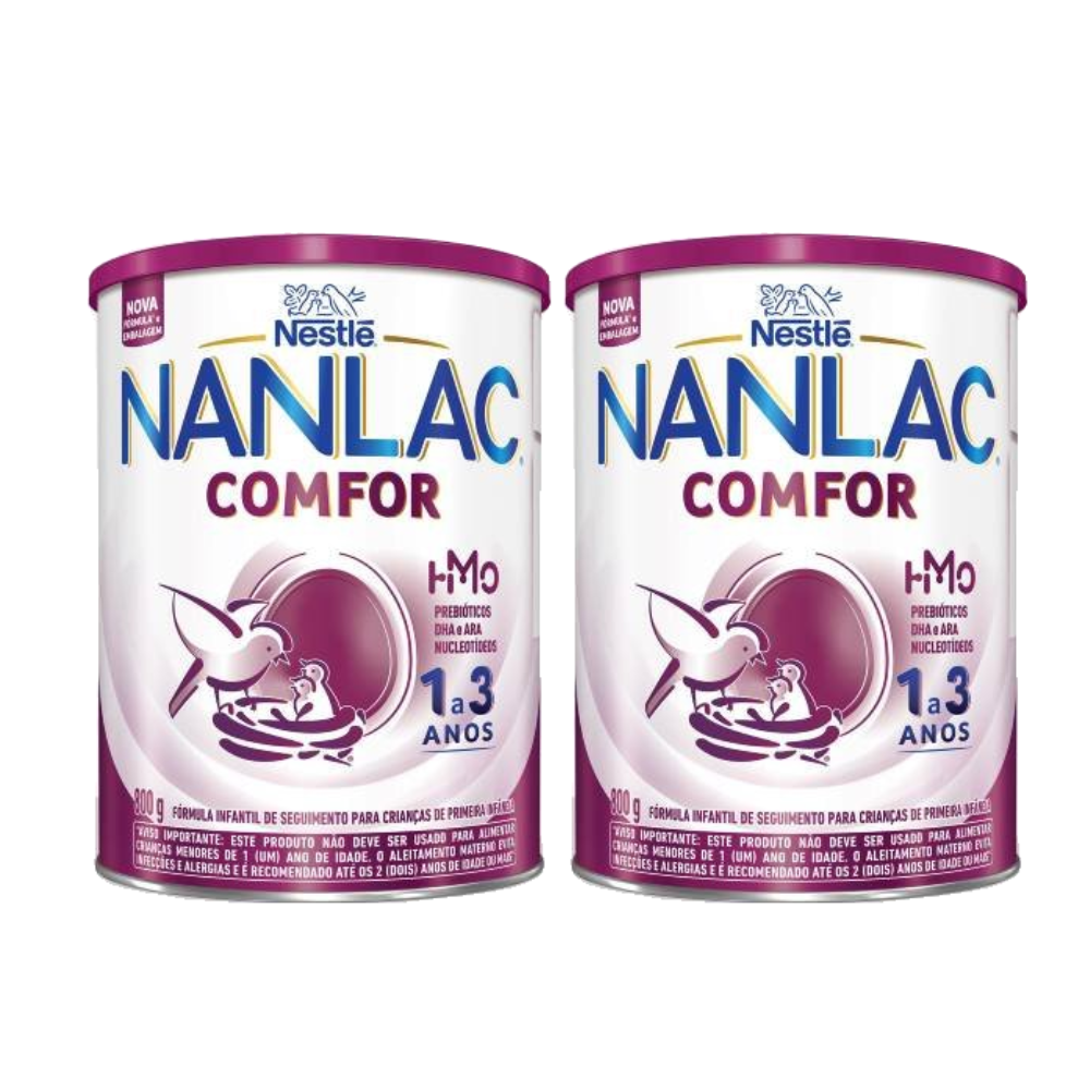 Kit Fórmula Infantil Nestlé Nanlac Comfor 800g 2 Unidades