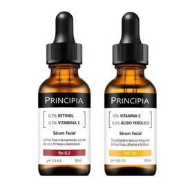 Kit Principia Sérum Facial Anti Idade Rn 0,3 Retinol 0,3% 30Ml + Sérum Facial Antioxidante Vc 10 30Ml
