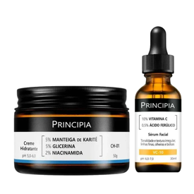 Kit Principia Creme Hidratante Facial Ch 01 50G + Sérum Facial Antioxidante Vc 10 30Ml