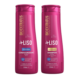 Kit Bio Extratus Condicionador Mais Liso 350Ml + Shampoo Mais Liso 350Ml