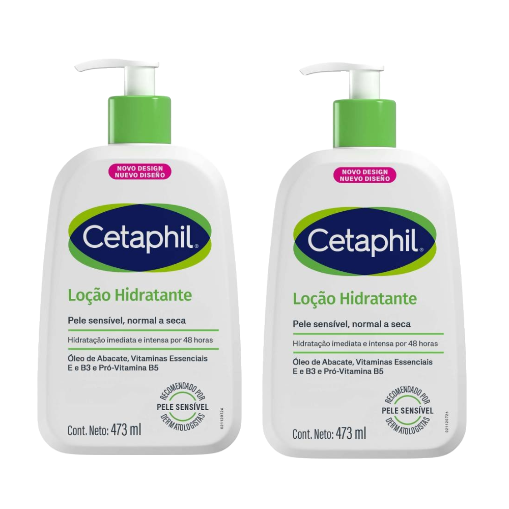 Kit Loção Hidratante Corporal Cetaphil Para Pele Normal A Seca E Sensível 473ml 2 Unidades