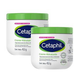 Kit Creme Hidratante Corporal Cetaphil Para Pele Extra Seca E Sensível 453G 2 unidades
