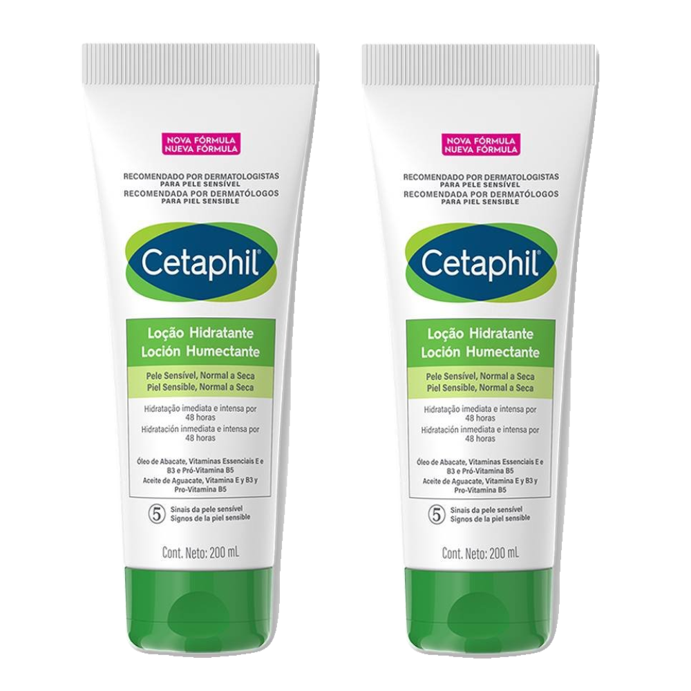 Kit Loção Hidratante Corporal Cetaphil Para Pele Normal A Seca E Sensível 200ml 2 Unidades