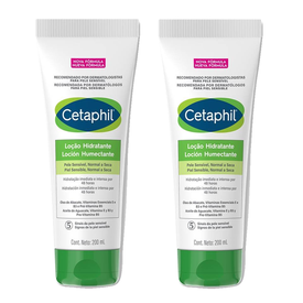 Kit Loção Hidratante Corporal Cetaphil Para Pele Normal A Seca E Sensível 200Ml 2 unidades