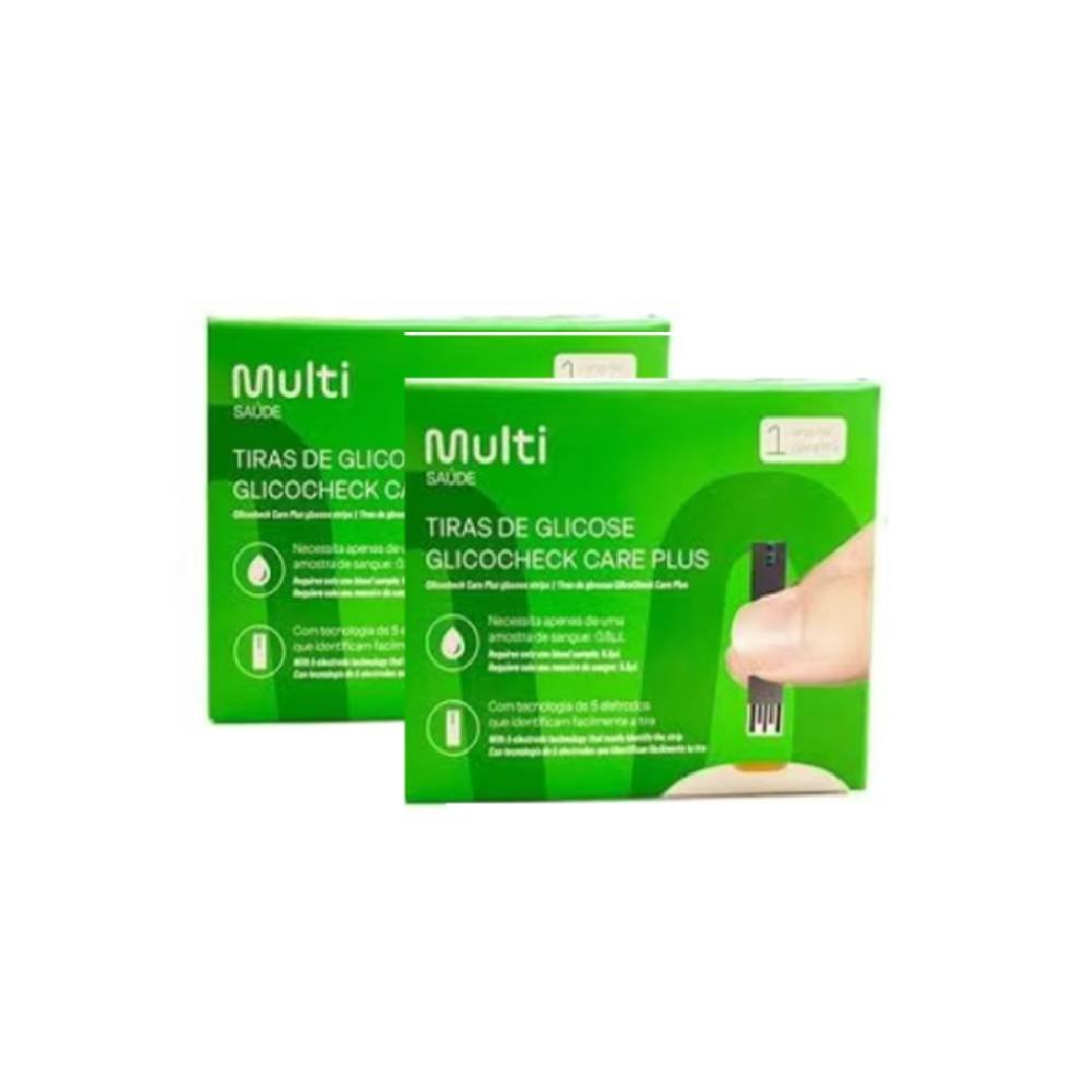 Kit Multilaser Glicocheck Tiras Para Glicemia 100 Unidades (2 Caixas Com 50 Tiras)