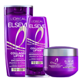 Kit Elseve Shampoo Collagen Lifter 400Ml + Máscara De Tratamento 300G + Condicionador 200Ml
