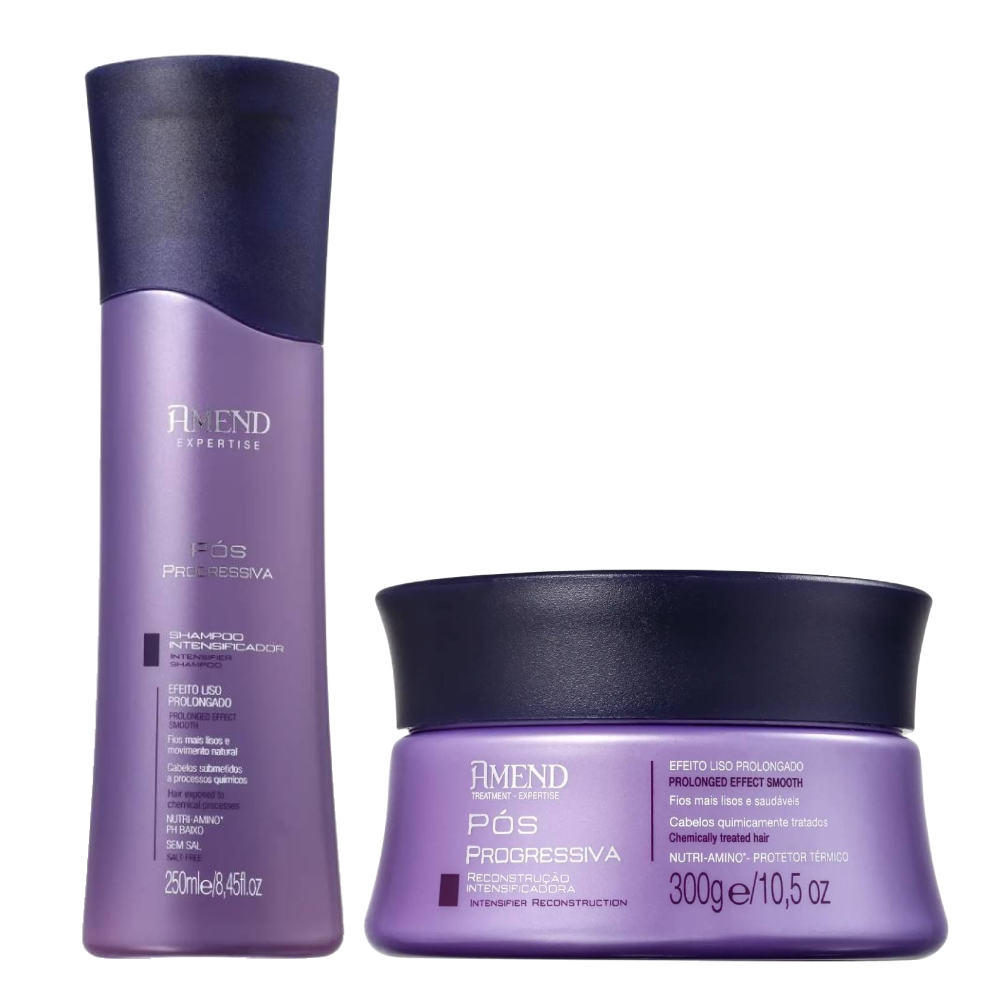 Kit Amend Máscara De Tratamento Expertise Intensificadora Pós Progressiva 300g + Shampoo Expertise Intensificador Pós Progressiva 250ml
