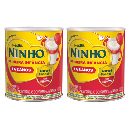 Kit Fórmula Infantil De Primeira Infância Ninho Fases 1 A 3 Anos 800G 2 unidades