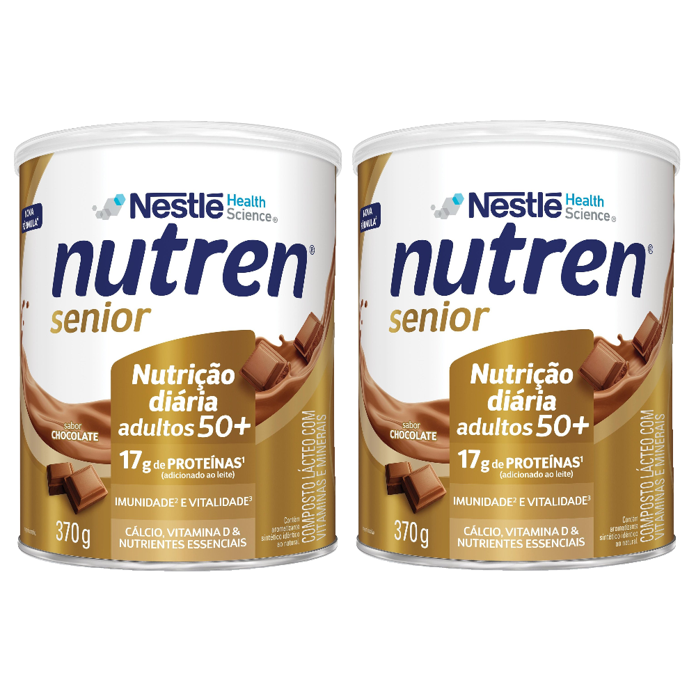 Kit Complemento Alimentar Nutren Senior Chocolate 740g 2 Unidades