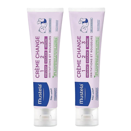 Kit Creme Vitaminado Preventivo Para Assaduras Mustela 123 108G 2 unidades