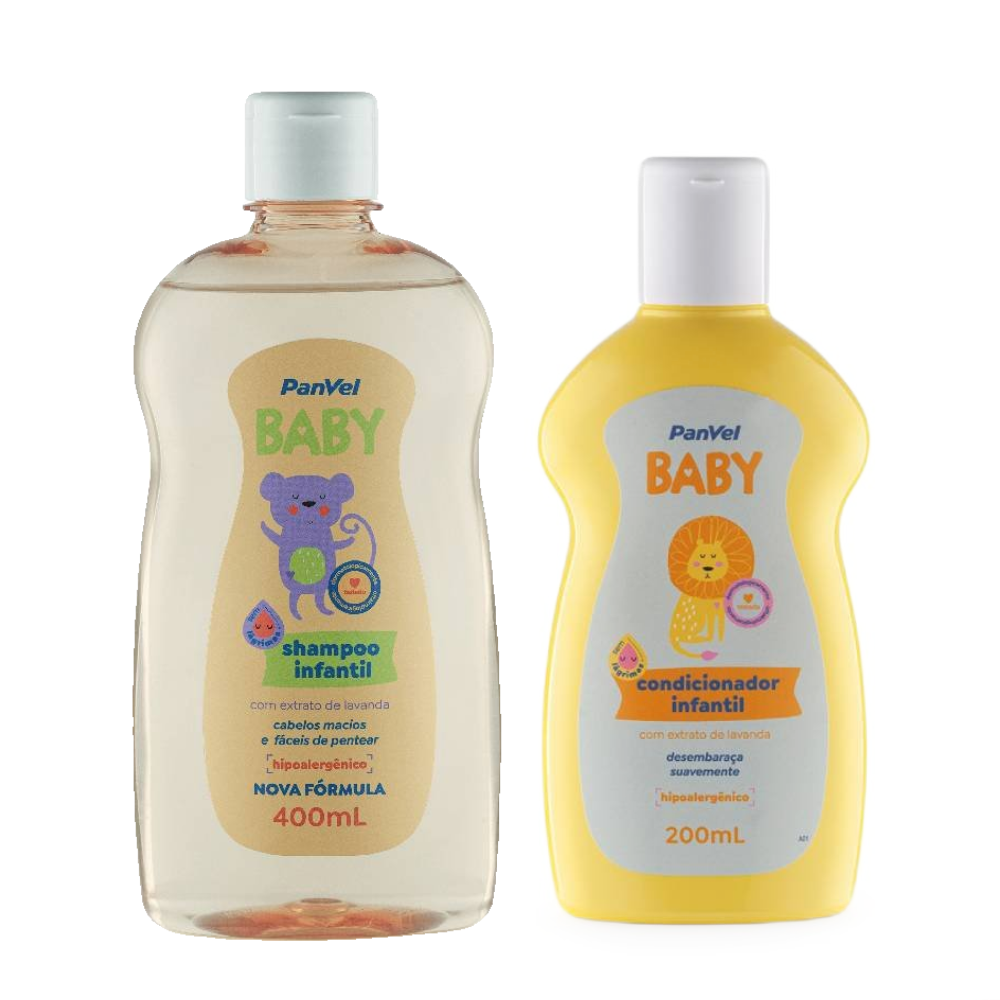 Kit Panvel Shampoo Infantil Baby 400ml + Condicionador Infantil Baby 200ml