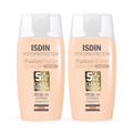 Kit Protetor Solar Facial Isdin Fusion Water Cor Clara Fps50 50Ml 2 unidades