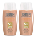 Kit Protetor Solar Facial Isdin Fusion Water Cor Média Fps50 50Ml 2 unidades