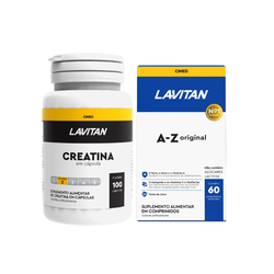 Kit Lavitan Creatina 100 Cápsulas Grátis Multivitamínico Az Original Com 60 Comprimidos
