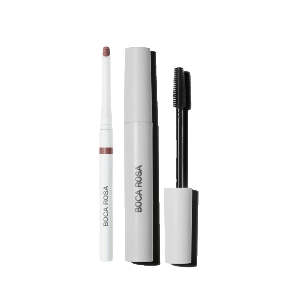 Kit Boca Rosa Beauty Lápis Para Contorno Labial Amêndoa + Máscara De Cílios Marrom