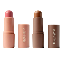 Kit Mascavo Blush Em Bastão Flush Freesia By Mariana Saad 6g + Contorno Em Bastão Shape Mocha By Mariana Saad 6g