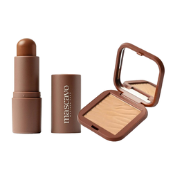 Kit Mascavo Contorno Em Bastão Shape Almond By Mariana Saad 6g + Bronzer Summer Glow Sunkiss By Mariana Saad 8g