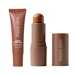 Kit Mascavo Contorno Em Bastão Shape Mocha By Mariana Saad 6g + Lip Balm Melted Butter French Vanilla By Mariana Saad 10g