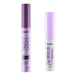 Kit Bauny Sérum Gel Cílios E Sobrancelhas 3,5g + Máscara De Cílios Triple Lashes 6ml