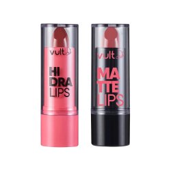 Kit Vult Batom Hidra Lips Rose Gold 3,6g + Batom Matte Lips Rosé 4g