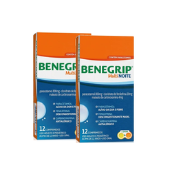 Kit Antigripal Benegrip Multi Noite Analgésico E Descongestionante 24 Comprimidos (2 Caixas Com 12 Unidades Cada)