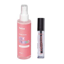 Kit Dailus Bruma Facial Fixadora Fix Tudo 150ml + Gel De Sobrancelhas Incolor