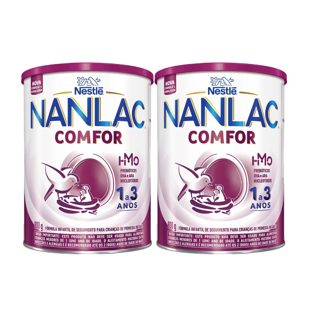 Kit Fórmula Infantil Nestlé Nanlac Comfor 800g - 2 Unidades