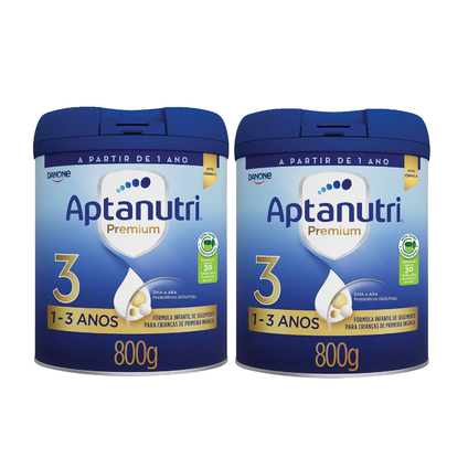 Kit Fórmula Infantil Aptanutri Premium 3 800G - 2 Unidades