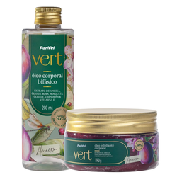 Kit Panvel Óleo Esfoliante Corporal Ameixa Vert 190g + Óleo Corporal Bifásico Ameixa Vert 200ml