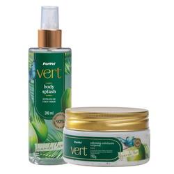 Kit Panvel Body Splash Desodorante Corporal Água De Coco Vert 200ml + Sabonete Esfoliante Corporal Água De Coco Vert 190g