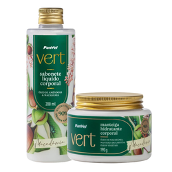 Kit Panvel Sabonete Líquido Corporal Macadâmia Vert 200ml + Manteiga Hidratante Corporal Macadâmia Vert 190g