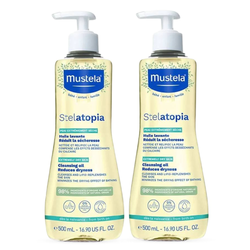 Kit Óleo Corporal De Banho Mustela Stelatopia 500ml 2 Unidades