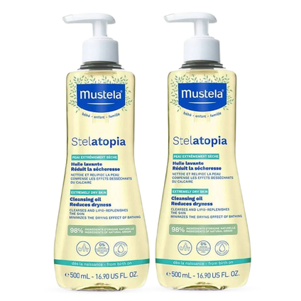 Kit Óleo Corporal De Banho Mustela Stelatopia 500Ml 2 unidades